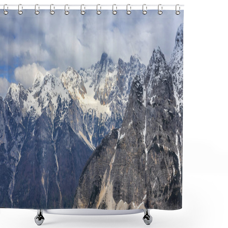 Personality  Alpine View In The Vicinity Of The Pass Vrsic Shower Curtains