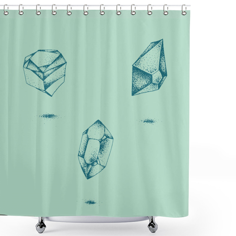 Personality  Vector Graphics Of Crystal Shower Curtains