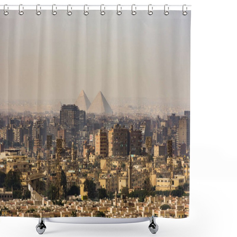 Personality  The Pyramids Of Egypt. In Giza. Wonder Of The Ancient World. One Of The Most Visited Tourist Destinations In The World. Shower Curtains