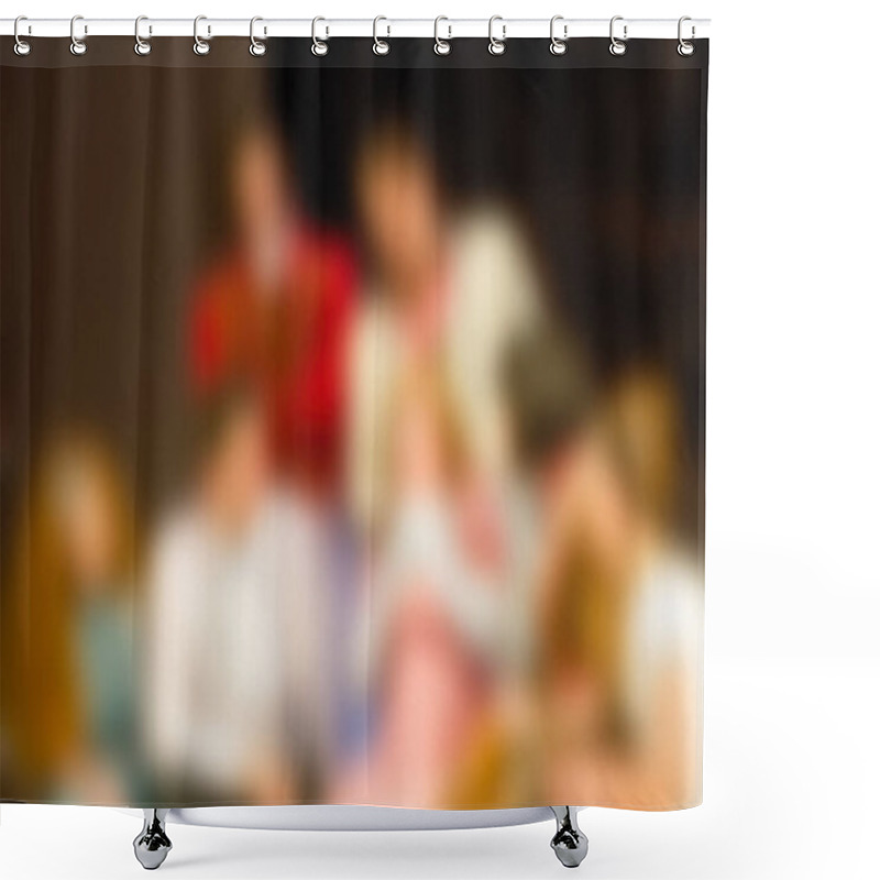 Personality  Theater Play Theme Blur Background Shower Curtains