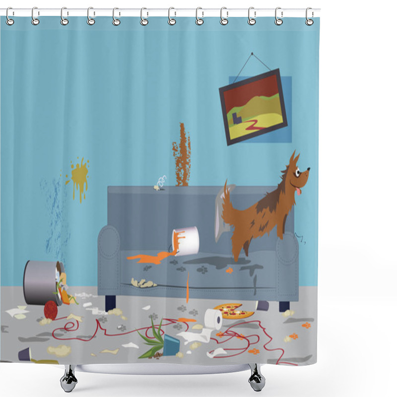 Personality  Bad Dog Shower Curtains