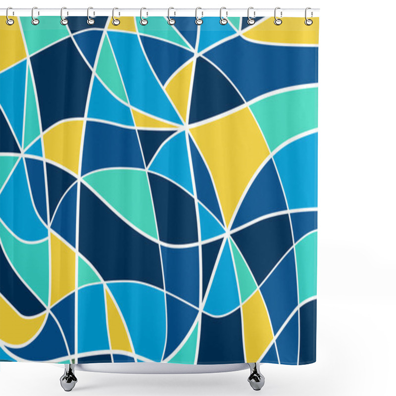 Personality  Abstract Stained Glass Background.Vector Shower Curtains