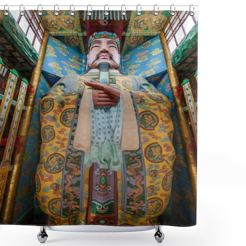 Personality  Wuxi Taihu Yuantouzhu Taihu Lake Xiandao Ling Xiao Gong Yu Huang Emperor Color Plastic Shower Curtains