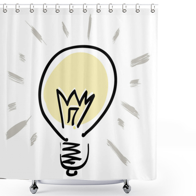 Personality  Light Bulb Shower Curtains