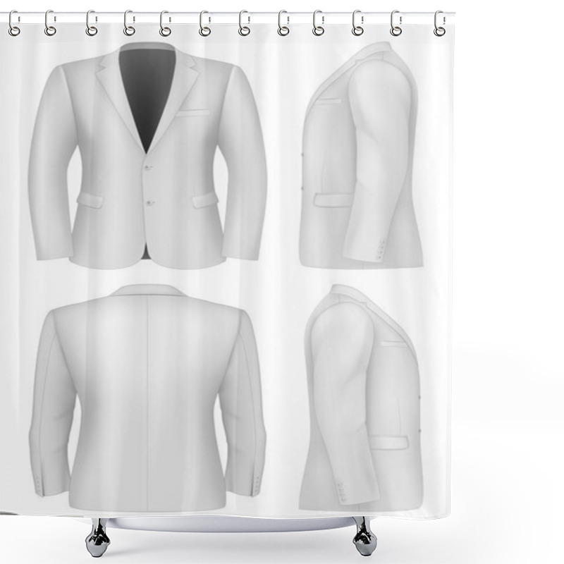 Personality  Formal Business Suits Jacket For Men Shower Curtains