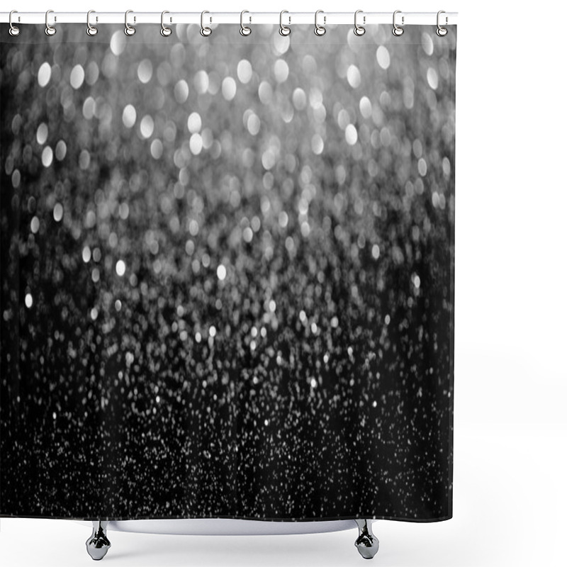 Personality  Silver Sparking Blurred Glitter Texture, Holiday Background Shower Curtains