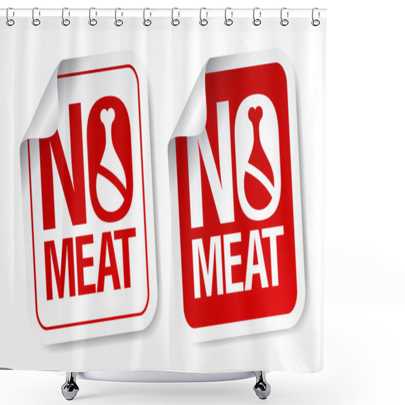 Personality  No Meat Stickers. Shower Curtains