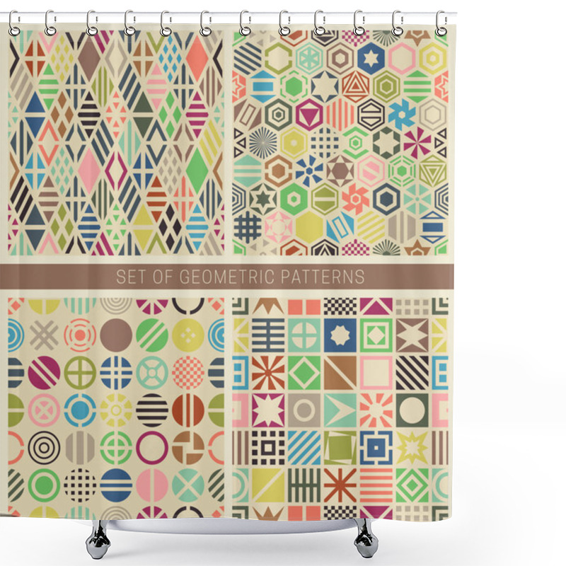 Personality  Geometric Seamless Patterns. Shower Curtains