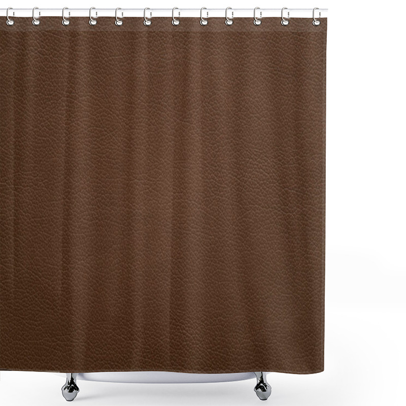 Personality  The Texture Of The Surface Of Artificial Leather Brown. Shower Curtains