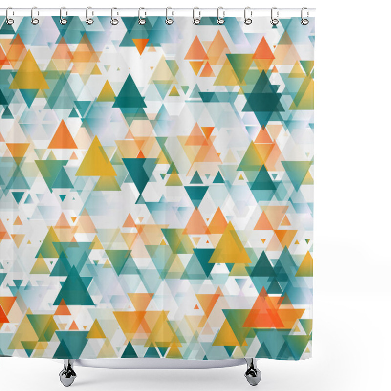 Personality  Vector Abstract Template. Background With Triangle Shower Curtains