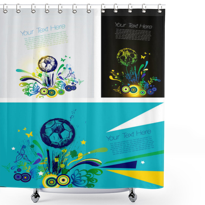 Personality  World Football Championship Shower Curtains