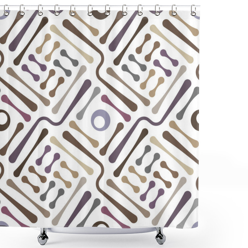 Personality  Abstract Geometric Grid With Thin, Short Diagonal Lines On A White Background. Simple And Elegant Design In A Modern Style. Seamless Repeating Pattern. Vector Illustration. Shower Curtains