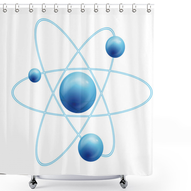 Personality  Atom Symbol With A Globe Shower Curtains