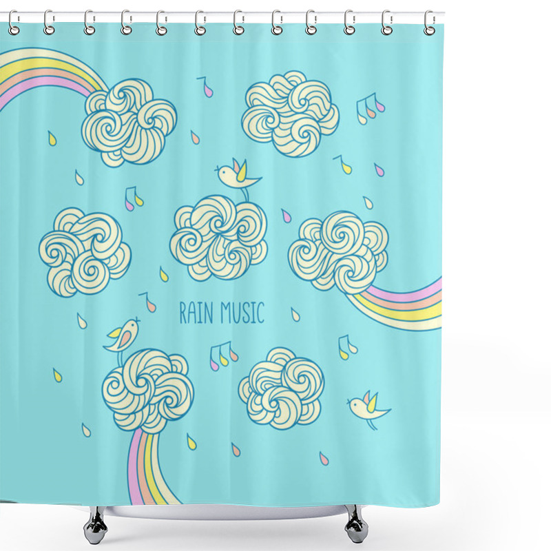 Personality  Sweet Little Birds Are Singing Shower Curtains