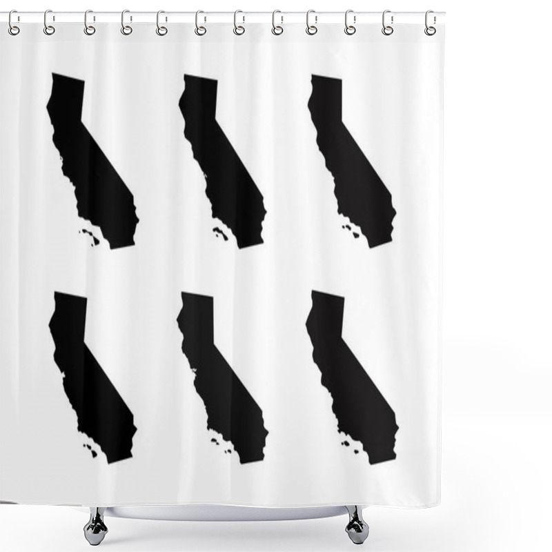 Personality  California-map-silhouette Icon Shower Curtains