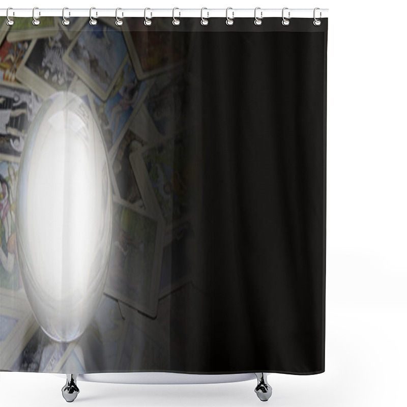 Personality  Tarot Reader's Website Banner Shower Curtains