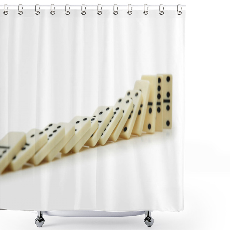 Personality  Domino Effect - Dominos Isolated Shower Curtains