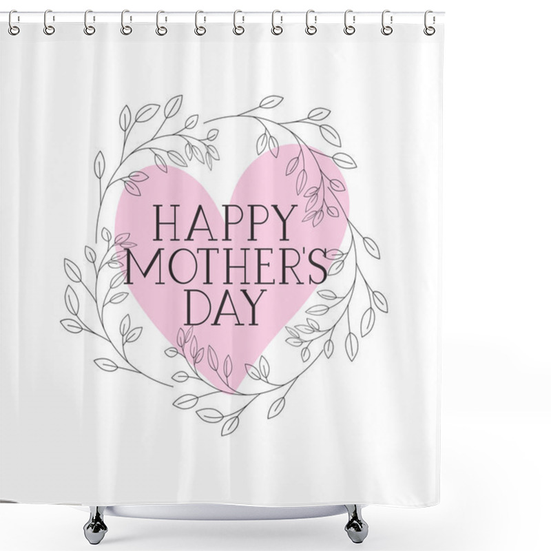 Personality  Happy Mothers Day Label Icon Shower Curtains