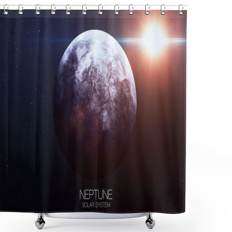 Personality  Neptune - High Resolution Images Presents Planets Of The Solar System. This Image Elements Furnished By NASA. Shower Curtains