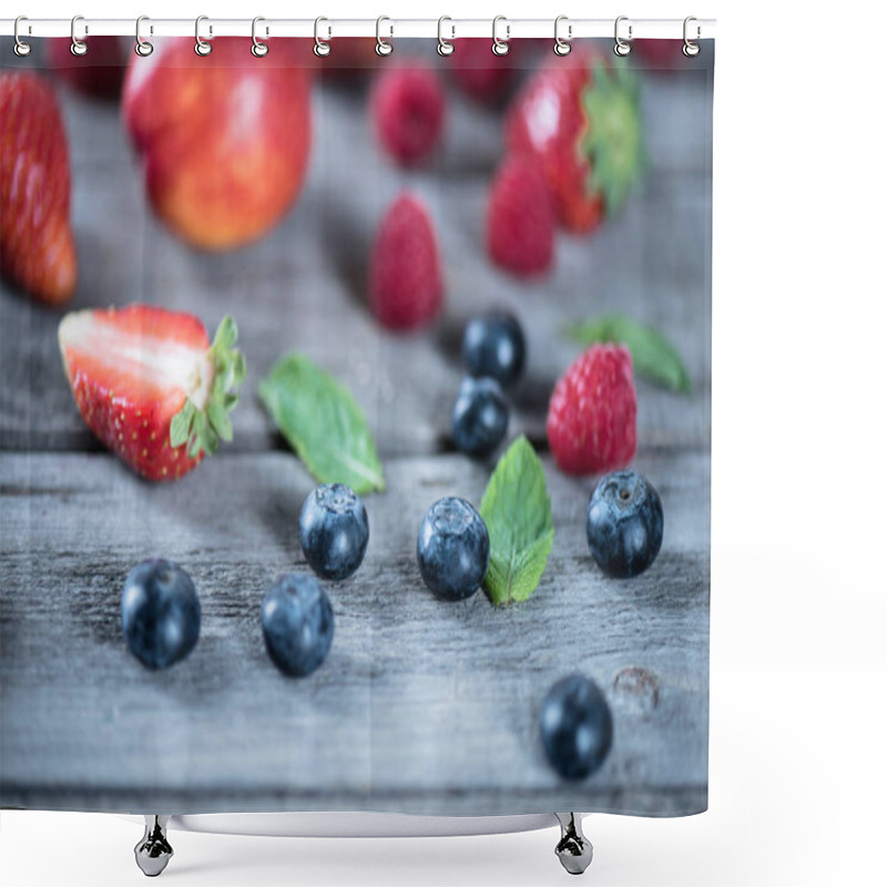 Personality  Fresh Tasty Berries  Shower Curtains