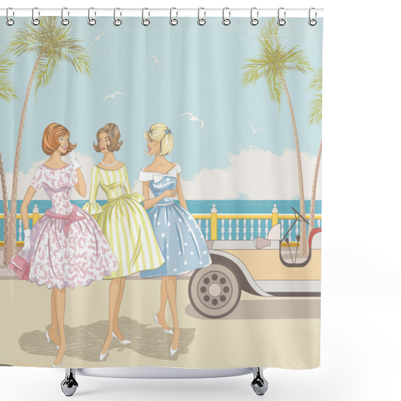 Personality  Three Women At The Sea Shower Curtains