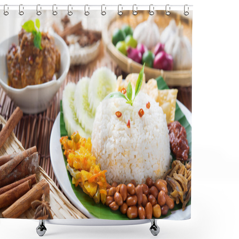 Personality  Malaysia Food Nasi Lemak Shower Curtains