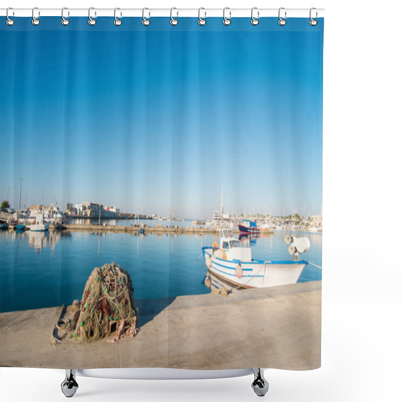 Personality  Santa Pola Harbor Shower Curtains