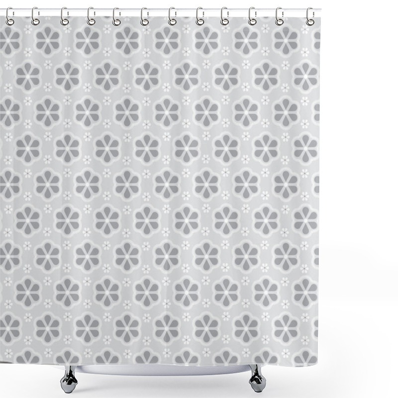 Personality  Grey Eyelet Background Pattern Shower Curtains