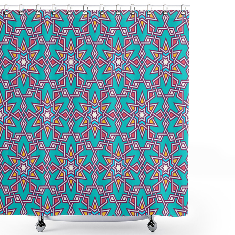 Personality  Tangled Pattern Based On Traditional Islam Pattern Shower Curtains