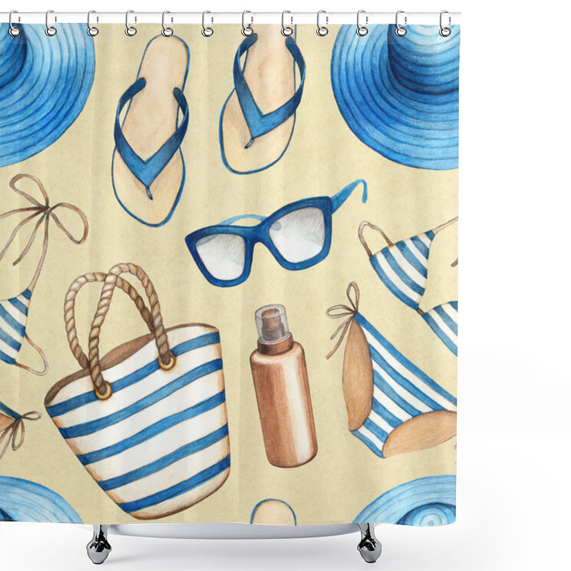 Personality  Summer Holiday Pattern Shower Curtains