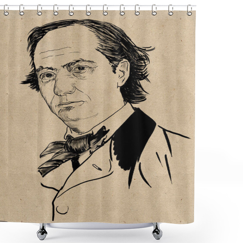 Personality  Charles Baudelaire, French Poet, Translator, And Literary And Art Critic Shower Curtains