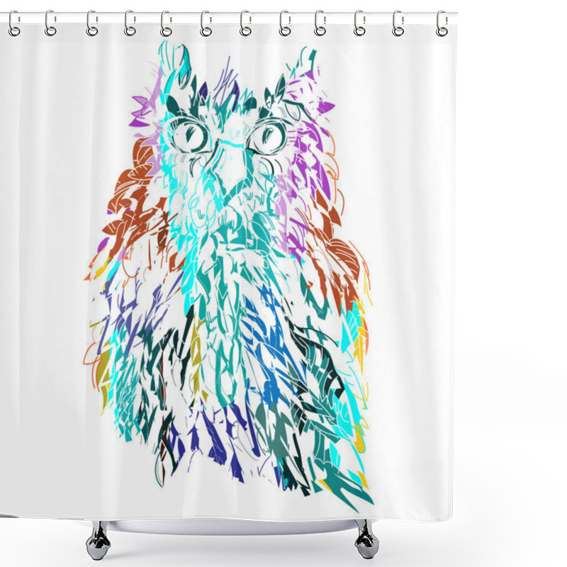 Personality  Cute Cartoon Owl Shower Curtains