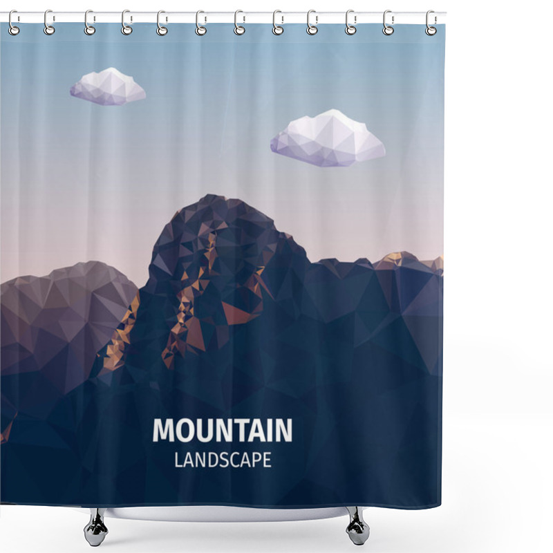 Personality  Mountain Ridges Panorama Shower Curtains