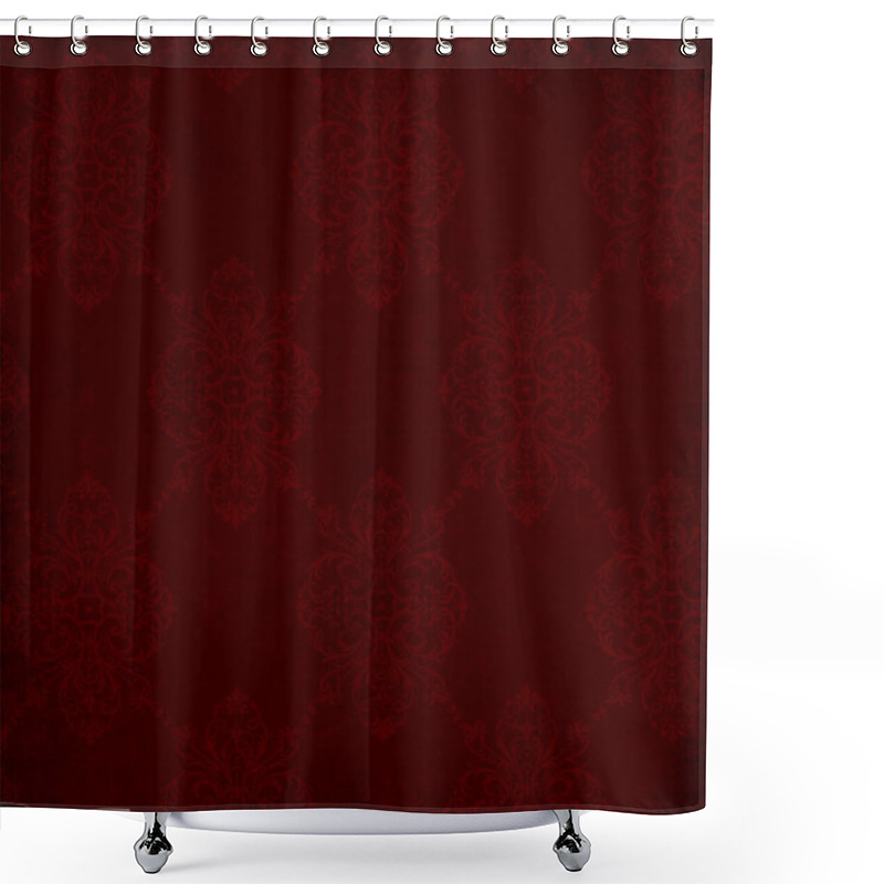 Personality  Seamless Burgundy Floral Pattern. Nice To Use As Background. Shower Curtains