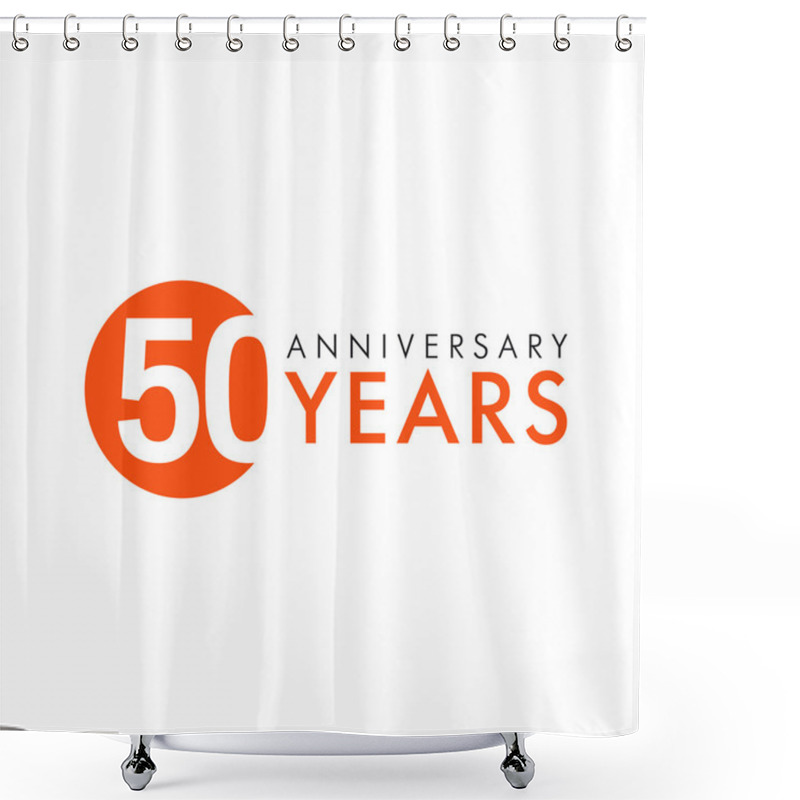 Personality  50 Years Logo Shower Curtains