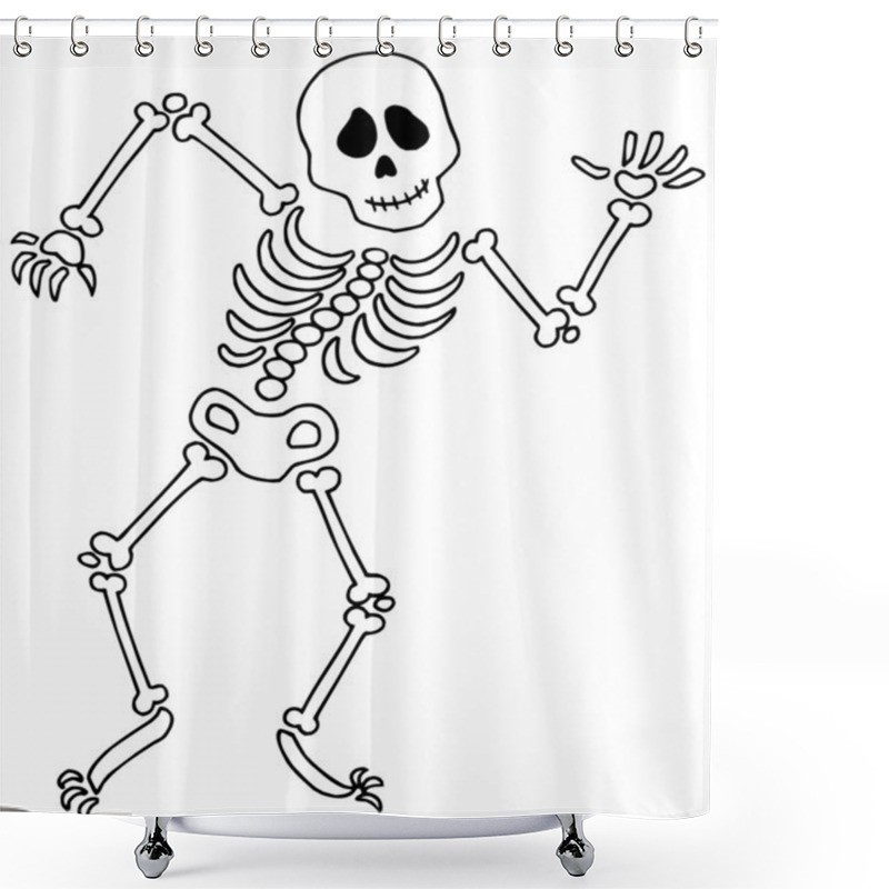 Personality  Dancing Skeleton Shower Curtains