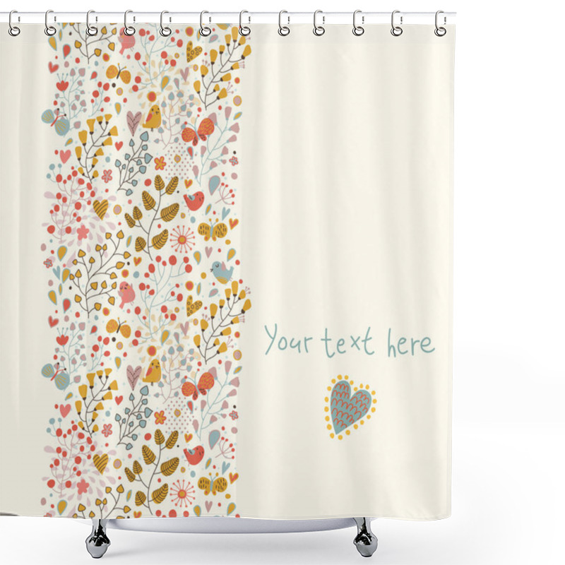 Personality  Bright Summer Floral Background Made Of Butterflies Shower Curtains