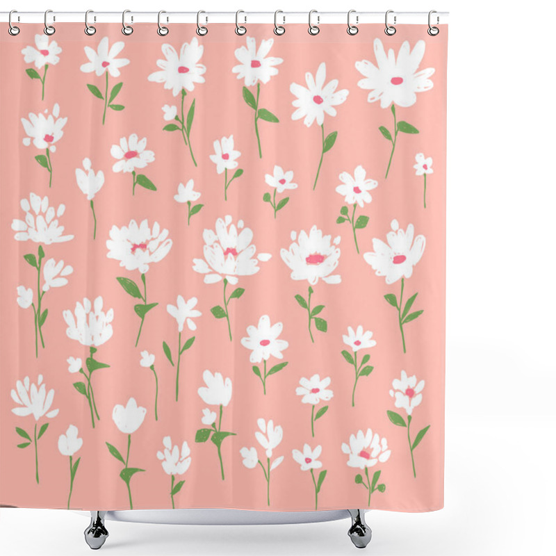 Personality  Abstract Flower Illustration Material Collection, Shower Curtains