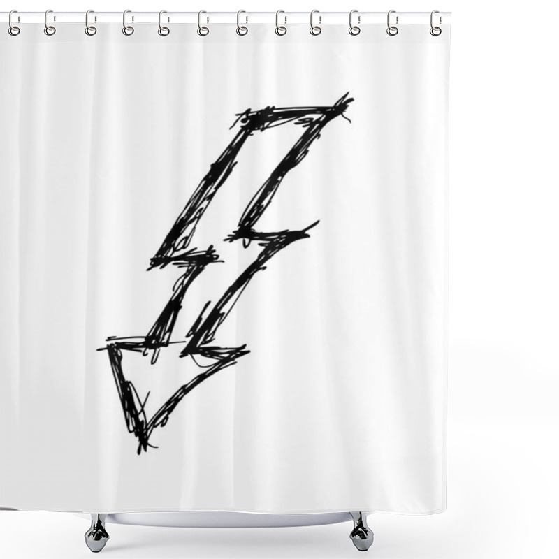 Personality  Lightning Symbol Shower Curtains