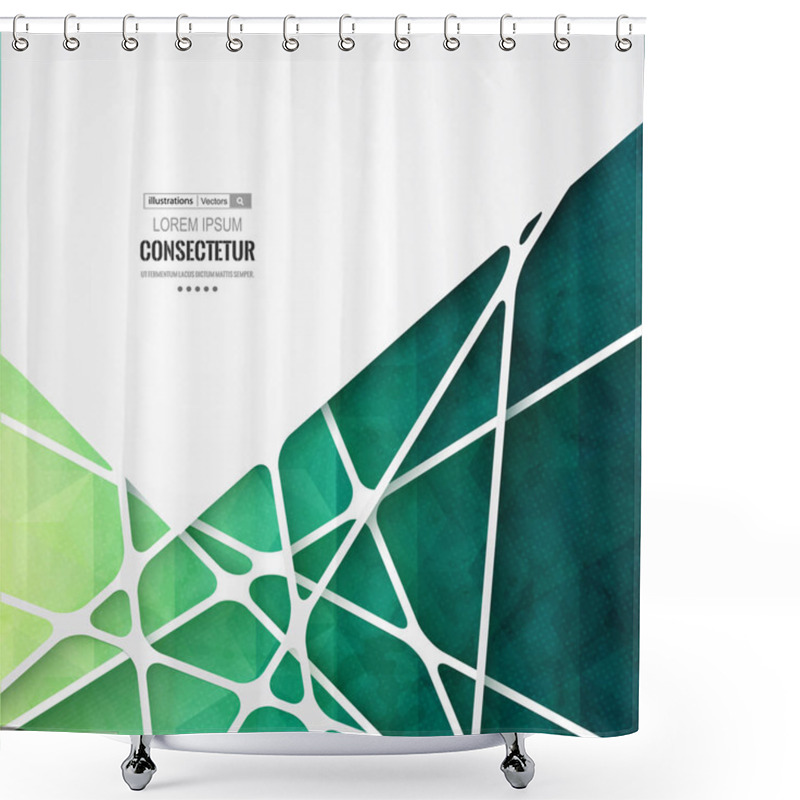 Personality  Abstract Geometric Background With Polygons. Info Graphics Composition With Geometric Shapes. Shower Curtains