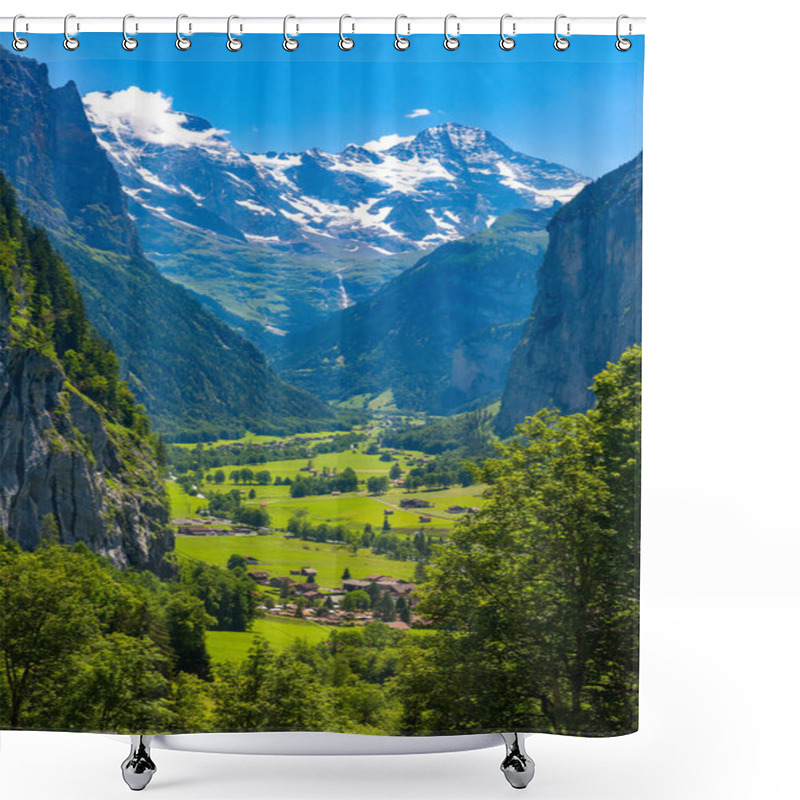 Personality  Mountain Village Lauterbrunnen, Switzerland Shower Curtains