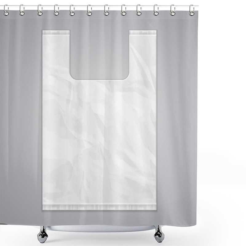 Personality  Disposable Plastic Bag Package Grayscale Template Shower Curtains