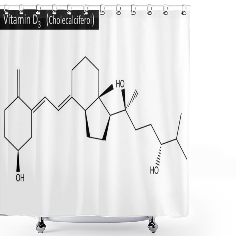 Personality  Molecular Structure Of Cholecalciferol (vitamin D3) Shower Curtains