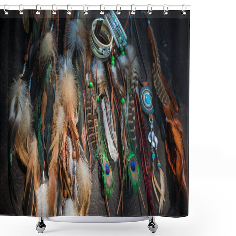 Personality  Boho Natural Accessorize. Women's Bohemian Fashionable Details Shower Curtains