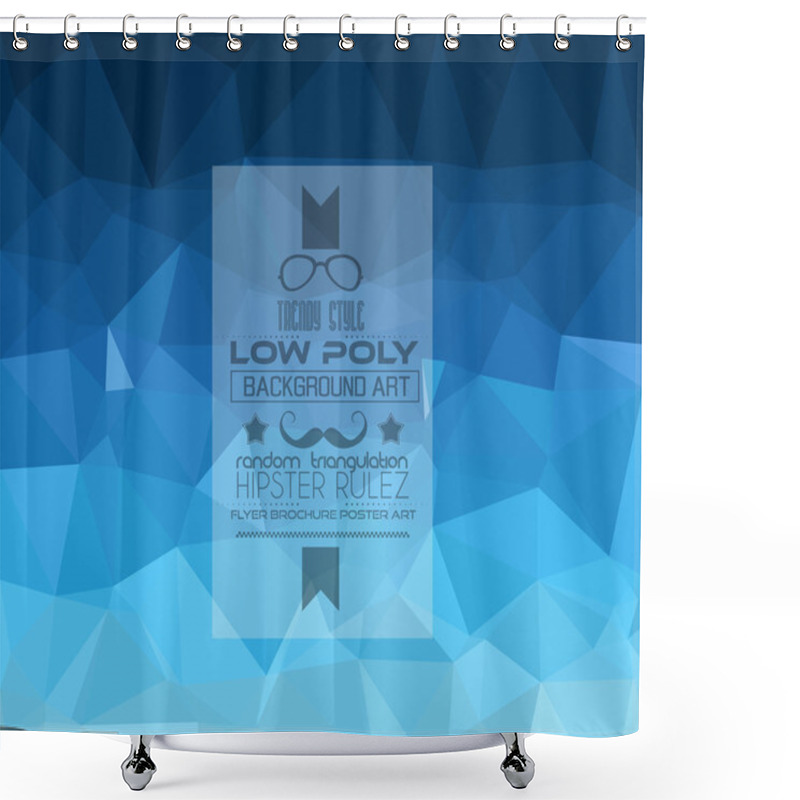 Personality  Low Poly Triangular Trendy Background Shower Curtains