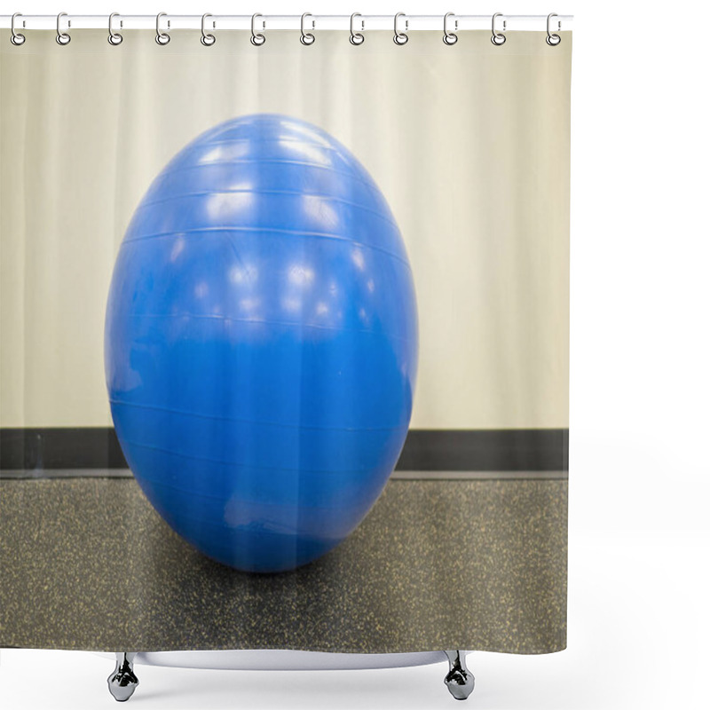 Personality  Isolated Blue Fitness Ball Shower Curtains