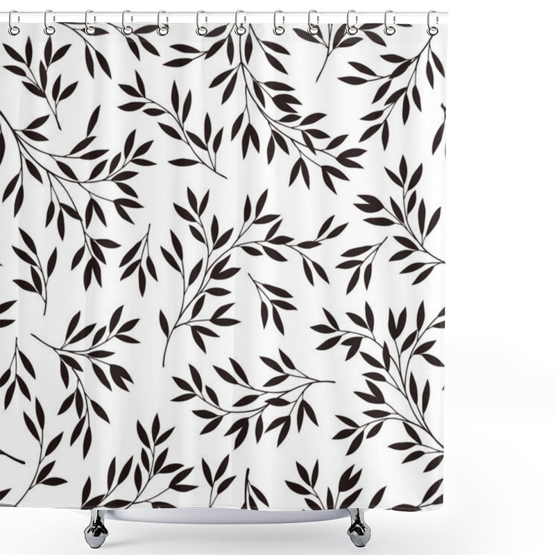 Personality  Tropical Plant Seamless Pattern Illustration,I Designed A Tropical Plant,This Picture Is Seamless,It Is A Vector Work Shower Curtains