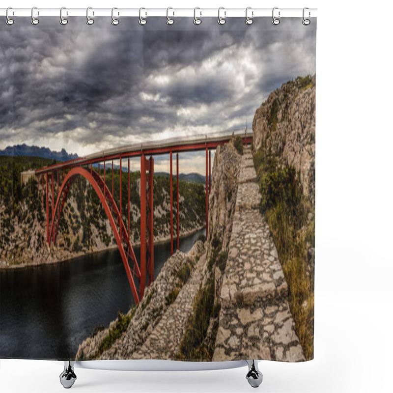 Personality  The Maslenica Bridge Of Croatia Shower Curtains