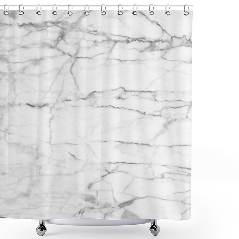 Personality  White (gray)  Marble Texture Background, Detailed Structure Of Marble For Design. Shower Curtains