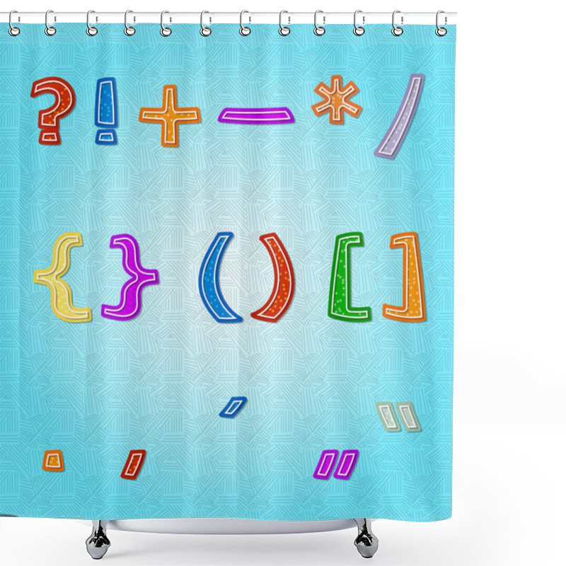 Personality  Speech Marks And Punctuation Symbols Shower Curtains